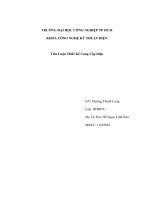 Tiểu luận: thiết kế cung cấp điện