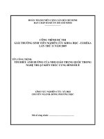 Tìm hiểu ảnh hưởng của nho giáo trung quốc trong nghệ thuật kiến trúc cung đình huế    công trình dự thi giải thưởng sinh viên nghiên cứu khoa học euréka lần thứ 11 năm 2009  