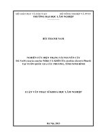 Nghiên cứu hiện trạng tài nguyên cây đà nam (acacia catechu willd) và khôi tía (ardisia silvestris pitard) tại vườn quốc gia cúc phương, tỉnh ninh bình 