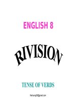 revision e8 tense of verbs