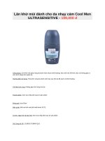 Lăn khử mùi dành cho da nhạy cảm cool men ULTRASENSITIVE   199,000 đ