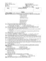 Đề kiểm tra 1 tiết HK 2 môn Ngữ Văn 9 phần thơ năm 2017-2018 có đáp án – Trường THCS Chu Văn An