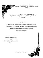 VẬN DỤNG TƯ TƯỞNG HÔ CHÍ MINH VẺ PHONG CÁCH LÃNH ĐẠO, QUẢN LÝ TẠI TRƯỜNG TĨẺU HỌC CAM LINH 1 THÀNH PHỐ CAM RANH- TỈNH KHÁNH HÒA NĂM HỌC 2018- 2019