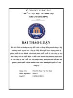 Phân tích thực trạng bối cảnh và hoạt động marketing ở thị trường nước ngoài của công ty. Hãy đánh giá thực trạng quản lý phân phối và các thành viên kênh phân phối quốc tế của công ty này thích ứng với các điều kiện và bối cảnh marketing thương mại quốc 