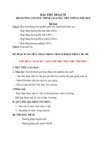 Bài thu hoạch môn hoạt động trải nghiệm 