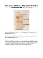 Sữa dưỡng thể vitamin b hạnh nhân  các loại hạt dicora urban fit   320,000 đ