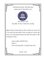 Phân tích hoạt động tổ chức lao động tại Viettel, lịch sử sự phát triển hoạt động tổ chức lao động tại Viettel, hiện trạng và đề xuất phương hướng hoàn thiện hoạt động tổ chức lao động tại Viettel