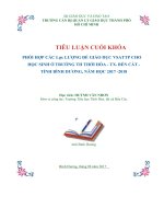 Phối hợp các lực lượng để giáo dục vệ sinh ATTP cho học sinh ở trưởng TH thới hòa   tx bến cát   tỉnh bình dương, năm học 2017   2018 