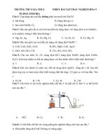 PHIẾU BÀI TẬP TRẮC NGHIỆM HÓA 9