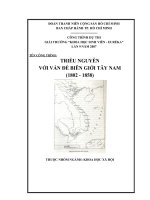 Triều nguyễn với vấn đề biên giới tây nam (1802 1858)    công trình dự thi giải thưởng sinh viên nghiên cứu khoa học euréka lần thứ 9 năm 2007  