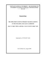 The implementation of project based learning in the english language classroom =   dạy và học tiếng anh dựa vào các đề án học tập  