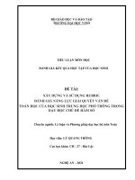 Tiểu luận môn học Đánh giá kết quả học tập của học sinh trong dạy học môn Toán ở trường phổ thông. (1)