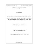 Nghiên cứu đặc điểm cấu trúc và đa dạng loài của rừng tự nhiên ở khu vực bắc trung bộ và tây nguyên trên cơ sở số liệu ô định vị nghiên cứu sinh thái 