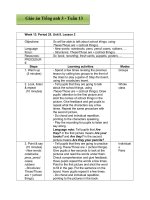 Giáo án Tiếng anh lớp 3 – Tuần 13