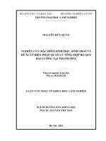 Nghiên cứu đặc điểm sinh học, sinh thái và đề xuất biện pháp quản lý tổng hợp Bọ que hại Luồng tại Thanh Hóa