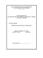 Tìm hiểu dân tộc kinh của trung quốc    công trình dự thi giải thưởng sinh viên nghiên cứu khoa học euréka lần thứ 11 năm 2009  
