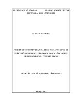Nghiên cứu cơ sở lý luận và thực tiễn, làm cơ sở đề xuất những nội dung cơ bản quy hoạch lâm nghiệp huyện sơn động   tỉnh bắc giang 