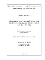 Đánh giá mô hình trồng rừng hỗn loài cây lá rộng bản địa cung cấp gỗ lớn ở cầu hai   phú thọ 