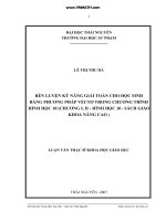 Rèn luyện kỹ năng giải toán cho học sinh bằng phương pháp vectơ trong chương trình hình học 10 (chương i  ii hình học 10   sách giáo khoa nâng cao) 