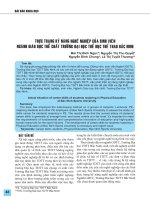 Thực trạng kỹ năng nghề nghiệp của sinh viên ngành Giáo dục thể chất trường Đại học Thể dục Thể thao Bắc Ninh