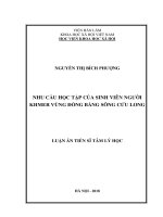 Nhu cầu học tập của sinh viên người khmer vùng đồng bằng sông cửu long  