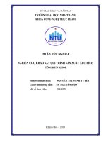 Nghiên cứu khảo sát qui trình sản xuất xúc xích tôm hun khói  