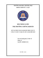 (Thảo luận thị trường chứng khoán) phân tích ngành bất động sản của công ty cổ phần dịch vụ và địa ốc đất xanh miền bắc 