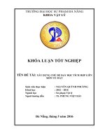 Xây dựng chủ đề dạy học tích hợp liên môn về mắt  