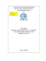 Giáo trình Truyền động thủy lực và khí nén (Ngành: Công nghệ kỹ thuật cơ khí) - CĐ Kinh tế Kỹ thuật TP.HCM