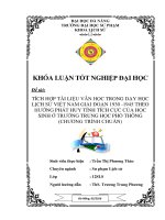 Tích hợp tài liệu văn học trong dạy học lịch sử việt nam giai đoạn 1930  1945 theo hướng phát huy tính tích cực của học sinh ở trường trung học phổ thông (chương trình chuẩn) 