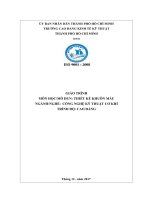 Giáo trình Thiết kế khuôn mẫu (Ngành: Công nghệ kỹ thuật cơ khí) - CĐ Kinh tế Kỹ thuật TP.HCM