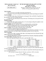 Đề thi học sinh giỏi môn Địa lí lớp 9 cấp tỉnh năm 2020-2021 có đáp án - Phòng GD&ĐT Nghi Sơn (Bài số 2)