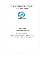 Giáo trình Lý ứng dụng (Ngành: Bảo trì và sửa chữa ô tô) - CĐ Kinh tế Kỹ thuật TP.HCM