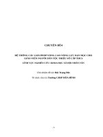 CHUYÊN đề hệ THỐNG các GIẢI PHÁP NÂNG CAO NĂNG lực dạy học CHO GIÁO VIÊN NGƯỜI dân tộc THIỂU số cấp THCS 
