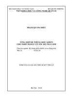 Tổng hợp hệ thống điều khiển cho thiết bị bay có tốc độ thay đổi tt 