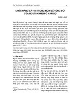 Chức năng xã hội trong nghi lễ vòng đời của người Khmer ở Nam Bộ