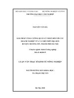 Giải pháp tăng cường quản lý thuế đối với các doanh nghiệp vừa và nhỏ trên địa bàn huyện chương mỹ, thành phố hà nội 