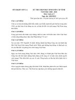 Đề thi học sinh giỏi môn Lịch sử lớp 9 cấp tỉnh năm 2020-2021 - Sở GD&ĐT Sơn La