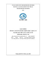 Giáo trình Chuyên đề điều khiển điện-động cơ (Ngành: Bảo trì và sửa chữa ô tô) - CĐ Kinh tế Kỹ thuật TP.HCM