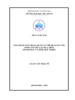 Xây dựng ứng dụng quản lý chuỗi cung ứng nông sản đà lạt dựa trên ontology và web ngữ nghĩa  