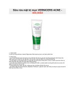 Sữa rửa mặt trị mụn VERNICERS ACNE    400,000 đ