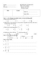 De Kiem tra cuoi ky 2Toan lop 41