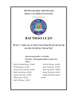 Ngiên cưu các nhân tố ảnh hưởng đến kết quả học tập của sinh viên đại học thương mại 