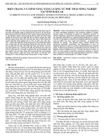 Hiện trạng và tiềm năng năng lượng từ phế thải nông nghiệp tại tỉnh Daklak