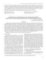 Ảnh hưởng của thời điểm ngắt ngọn đến sinh trưởng, năng suất và chất lượng nguyên liệu của giống thuốc lá SP225