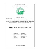Áp dụng quy trình chăm sóc nuôi dưỡng và phòng trị bệnh cho lợn nái sinh sản và lợn con theo mẹ tại trại bùi thanh phong huyện đan phượng thành phố hà nội 