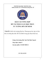 Sinh viên trường Đại học Thương mại học tập và làm theo tư tưởng đạo đức Hồ Chí Minh trong giai đoạn hiện nay