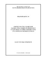 Chuỗi cung ứng vải dệt kim tại khu công nghiệp lê minh xuân 3 và giải pháp cải thiện tính bền vững của chuỗi sau đại dịch covid 19 