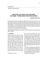 Một số mối giao lưu giữa các văn nhân Việt Nam - Trung Quốc thời nhà Đường