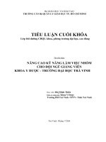 Nâng cao kỹ năng làm việc nhóm cho đội ngũ giảng viên trường đại học 